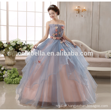 Venda por atacado Puffy Princess Ball Gown Vestido de noiva cinzento